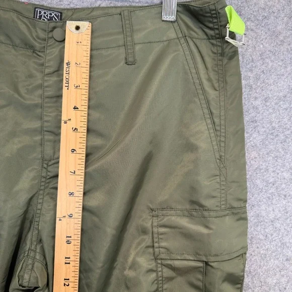 PRPS Jim Jones Nylon‎ Cargo Pants Mens 32 Mesh Lined Army Green Rare NEW - Picture 8 of 16